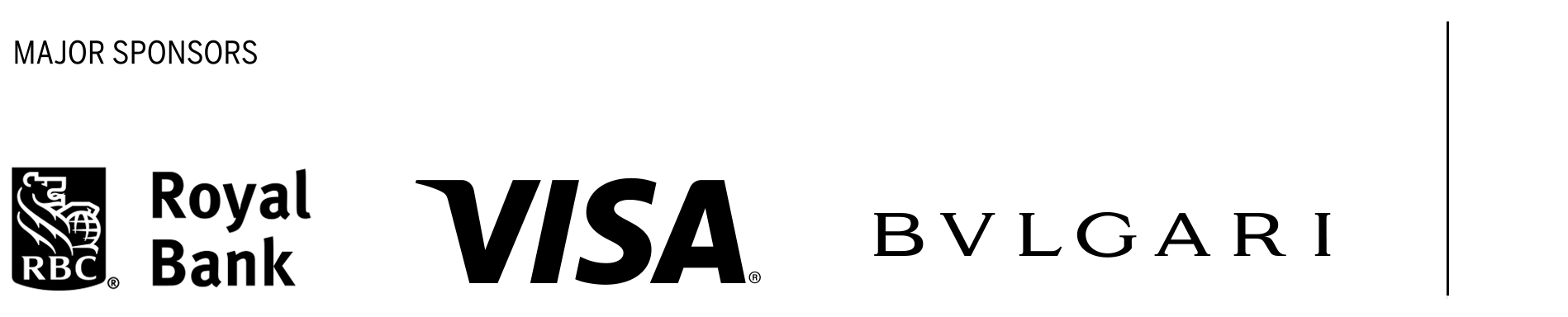 RBC, Loreal, Visa sponsor logo